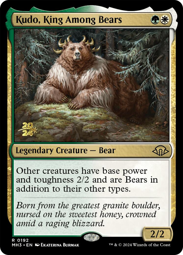 Kudo, King Among Bears [Modern Horizons 3 Prerelease Promos] | Tacoma Games