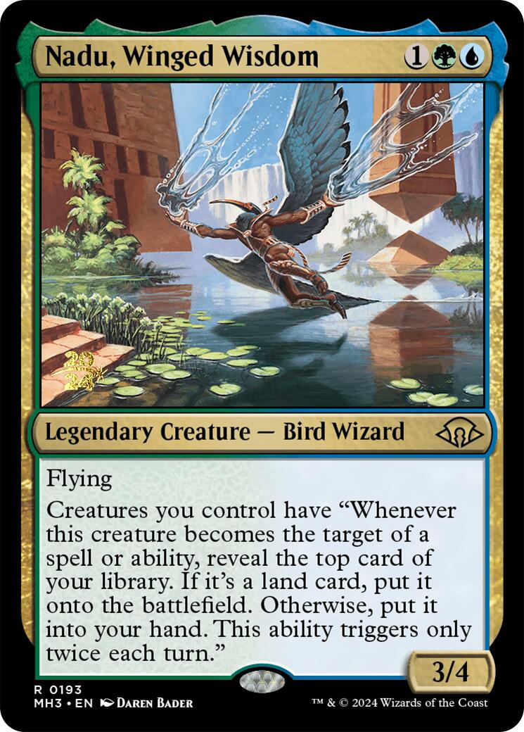 Nadu, Winged Wisdom [Modern Horizons 3 Prerelease Promos] | Tacoma Games