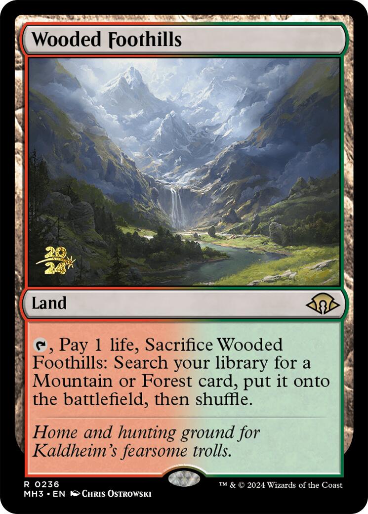Wooded Foothills [Modern Horizons 3 Prerelease Promos] | Tacoma Games