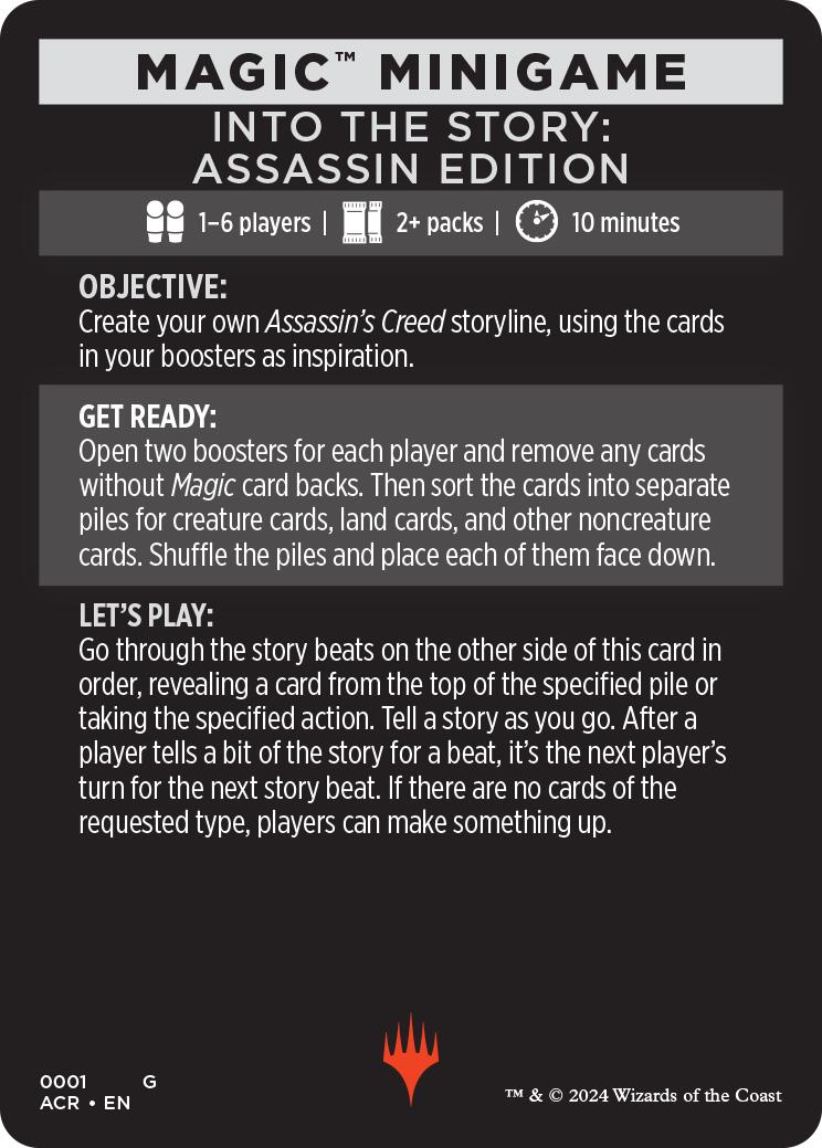 Into The Story: Assassin Edition (Magic Minigame) [Assassin's Creed Minigame] | Tacoma Games