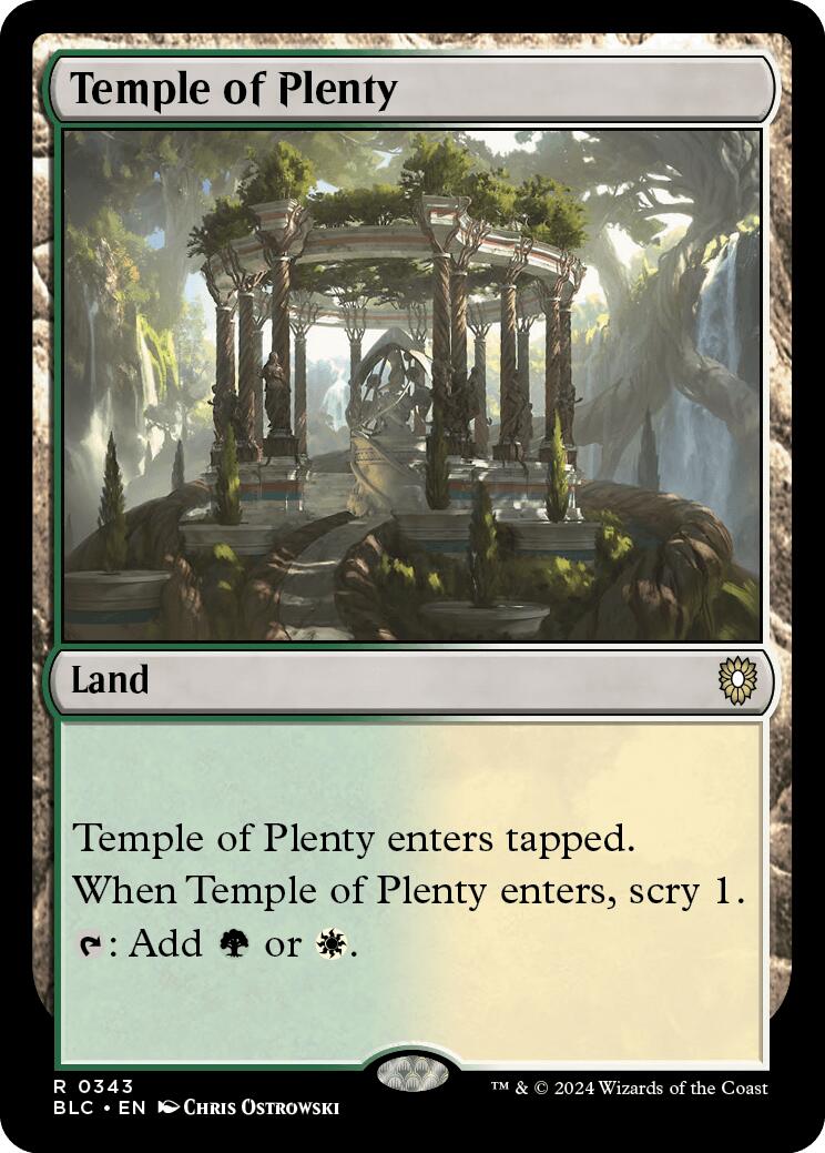 Temple of Plenty [Bloomburrow Commander] | Tacoma Games