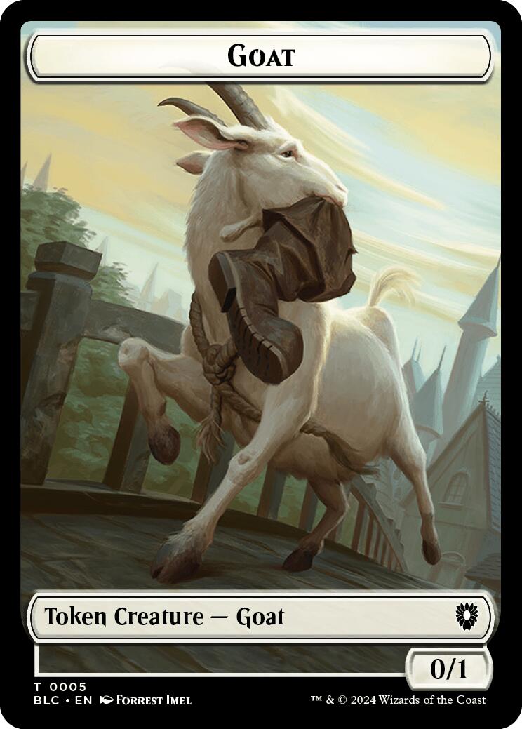 Goat // Wolf (032) Double-Sided Token [Bloomburrow Commander Tokens] | Tacoma Games