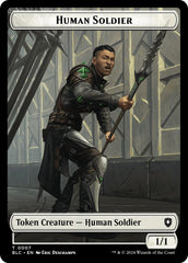 Human Soldier // Wolf (035) Double-Sided Token [Bloomburrow Commander Tokens] | Tacoma Games