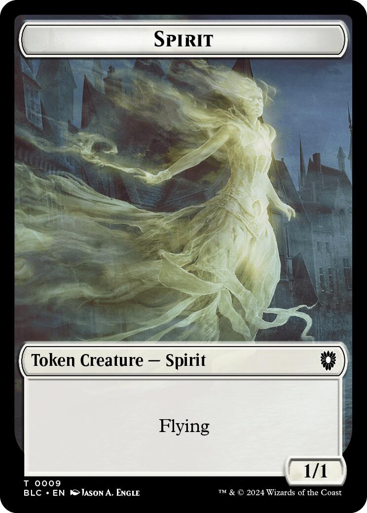 Spirit // Faerie Double-Sided Token [Bloomburrow Commander Tokens] | Tacoma Games