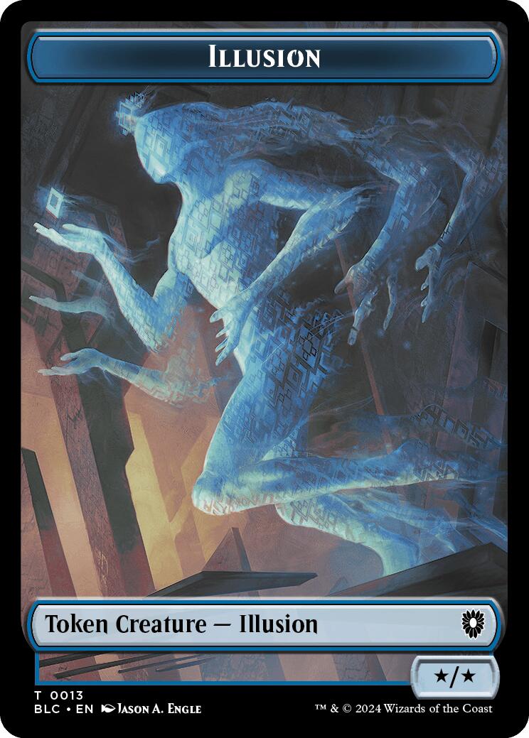 Illusion // Goblin Double-Sided Token [Bloomburrow Commander Tokens] | Tacoma Games