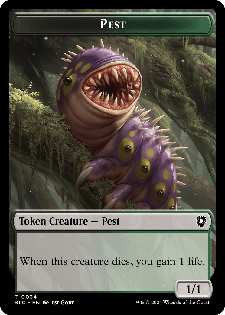 Pest // Shapeshifter Double-Sided Token [Bloomburrow Commander Tokens] | Tacoma Games