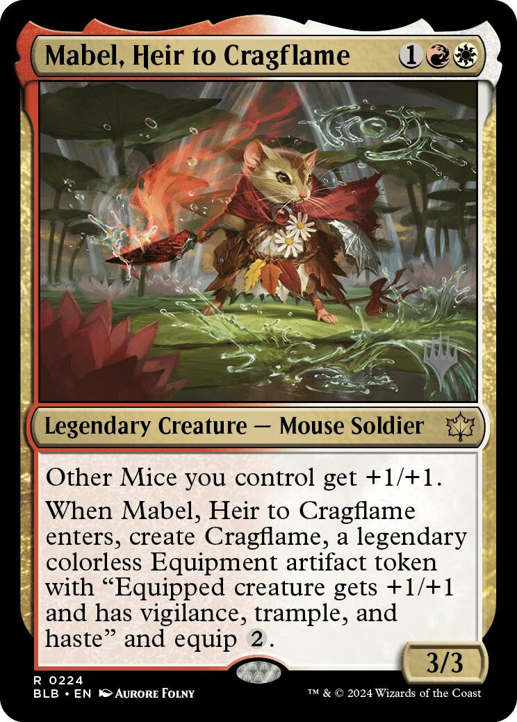 Mabel, Heir to Cragflame (Promo Pack) [Bloomburrow Promos] | Tacoma Games