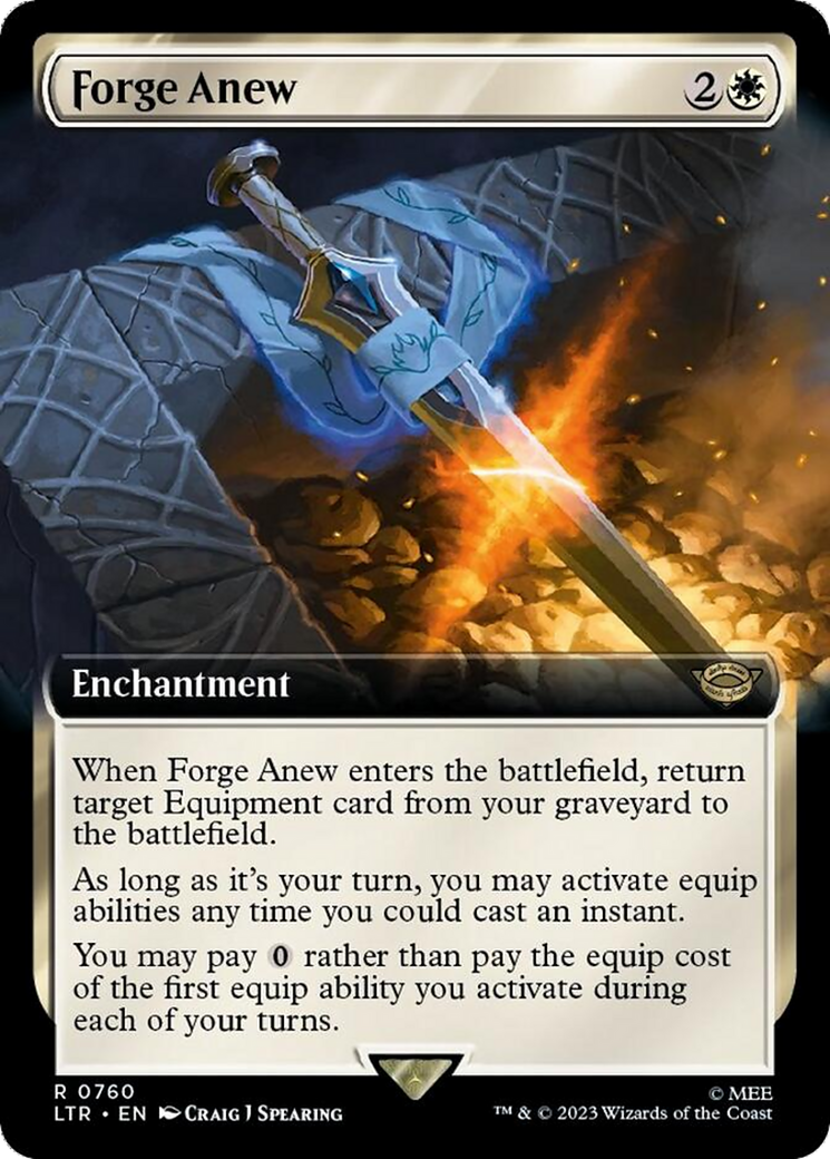 Forge Anew (Extended Art) (Surge Foil) [The Lord of the Rings: Tales of Middle-Earth] | Tacoma Games