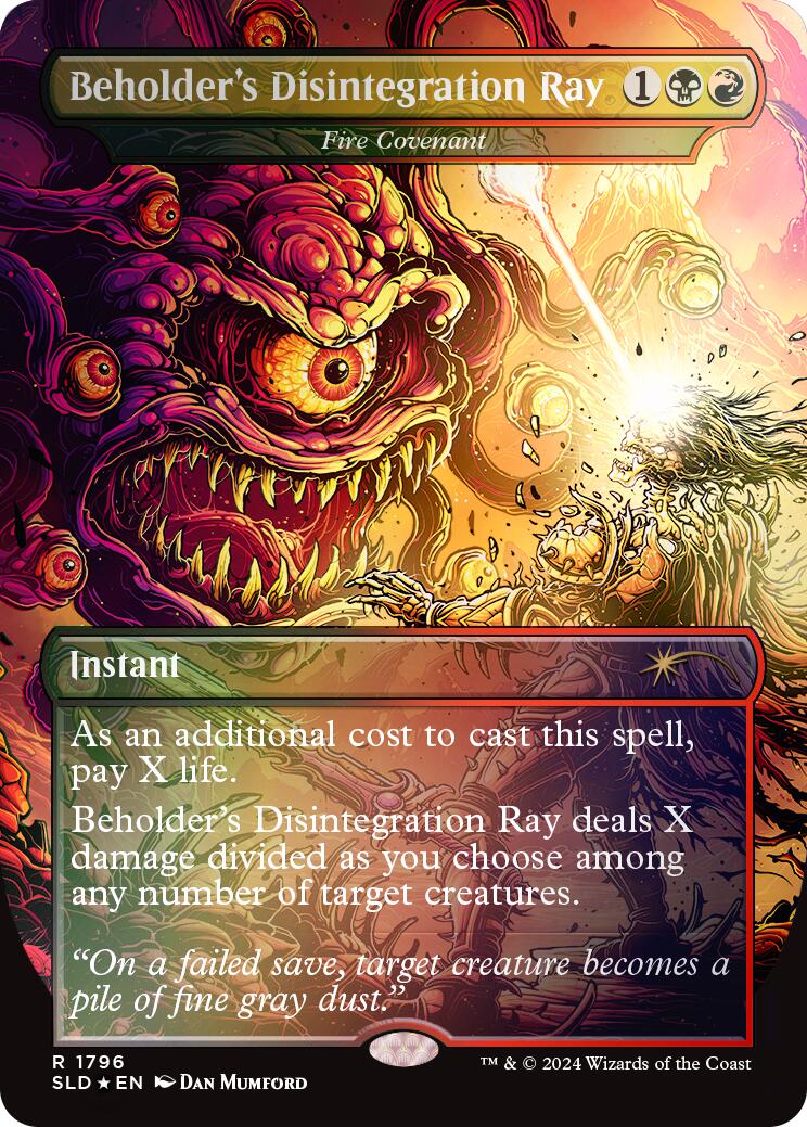 Beholder's Disintegration Ray - Fire Covenant (Rainbow Foil) [Secret Lair Drop Series] | Tacoma Games