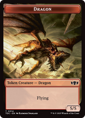 Copy // Dragon (0014) Double-Sided Token [Tarkir: Dragonstorm Commander Tokens] | Tacoma Games