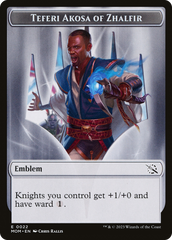 Treasure (20) // Teferi Akosa of Zhalfir Emblem Double-Sided Token [March of the Machine Tokens] | Tacoma Games