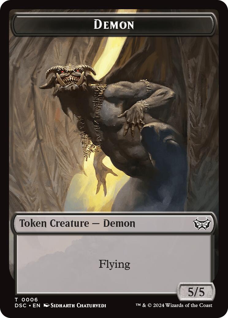 Demon // Bird Double-Sided Token [Duskmourn: House of Horror Commander Tokens] | Tacoma Games