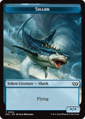 Shark // Copy Double-Sided Token [Duskmourn: House of Horror Commander Tokens] | Tacoma Games