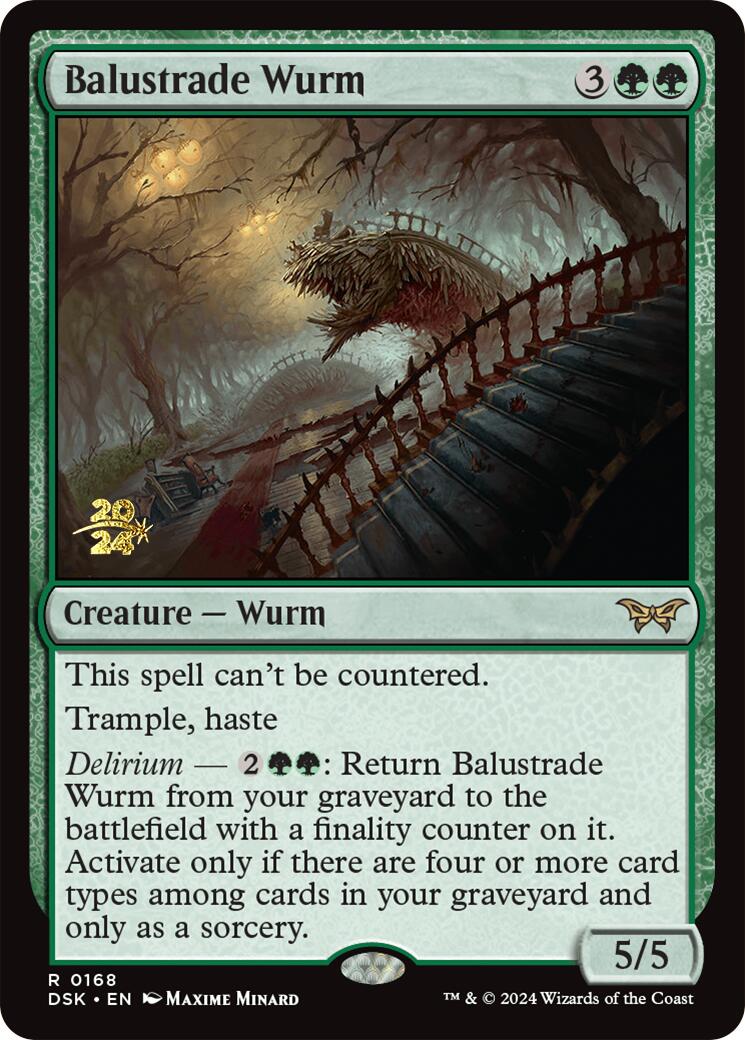 Balustrade Wurm [Duskmourn: House of Horror Prerelease Promos] | Tacoma Games