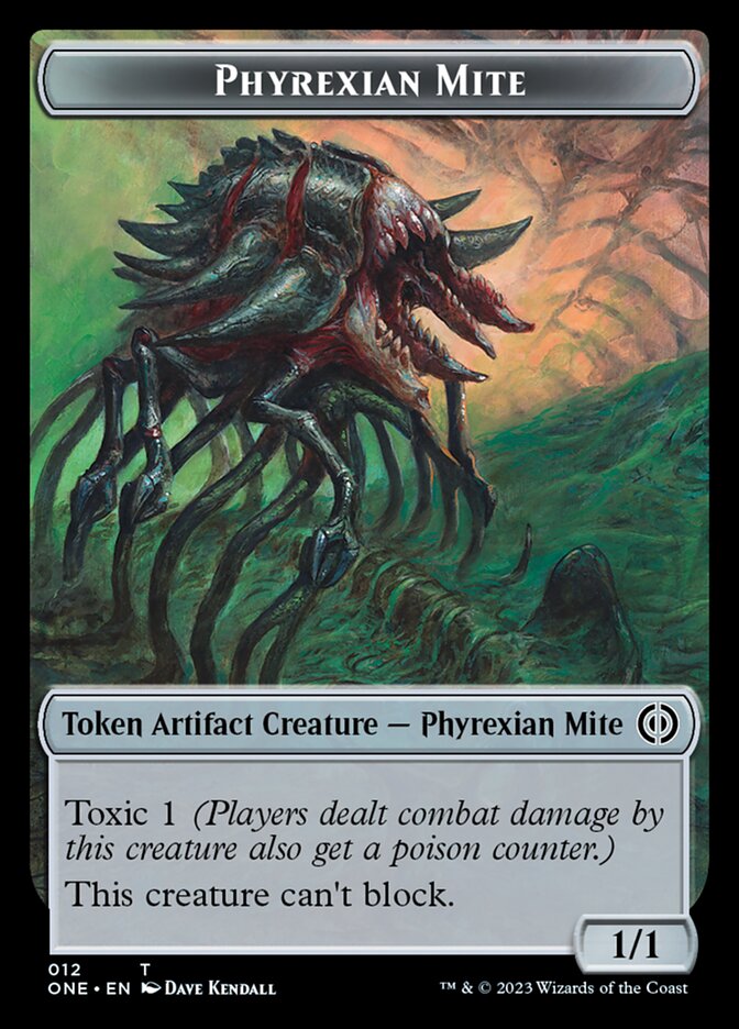 Rebel // Phyrexian Mite (012) Double-Sided Token [Phyrexia: All Will Be One Tokens] | Tacoma Games