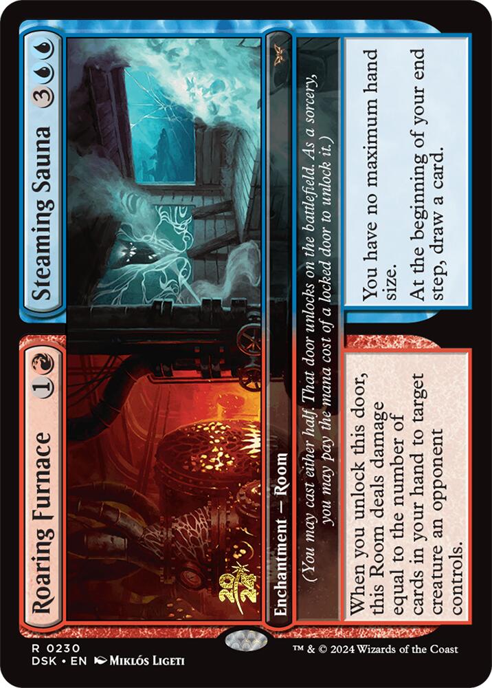 Roaring Furnace // Steaming Sauna [Duskmourn: House of Horror Prerelease Promos] | Tacoma Games