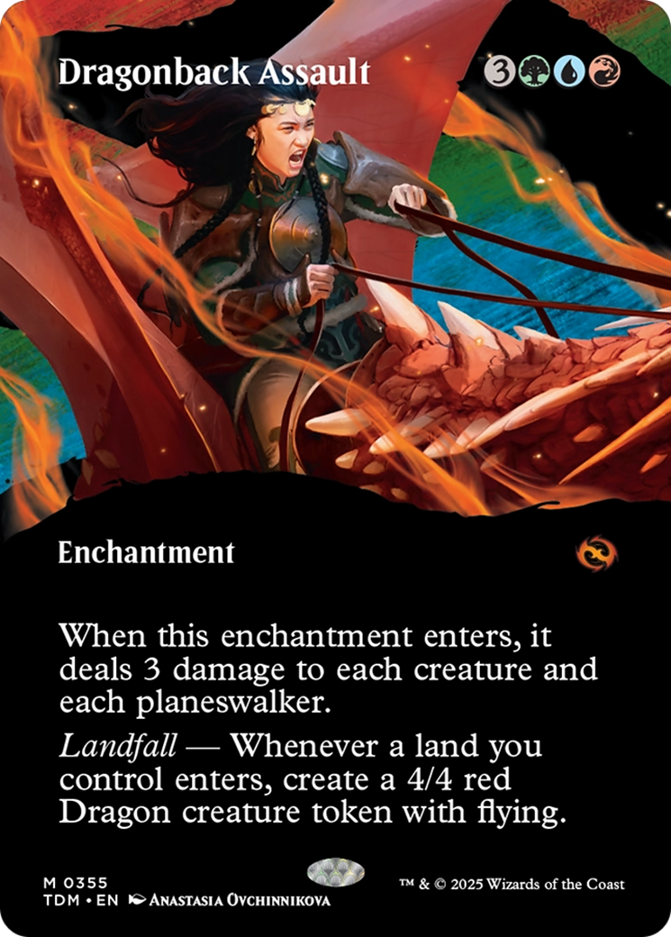 Dragonback Assault (Borderless) [Tarkir: Dragonstorm] | Tacoma Games