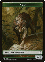 Wolf // Ellywick Tumblestrum Emblem Double-Sided Token [Dungeons & Dragons: Adventures in the Forgotten Realms Tokens] | Tacoma Games