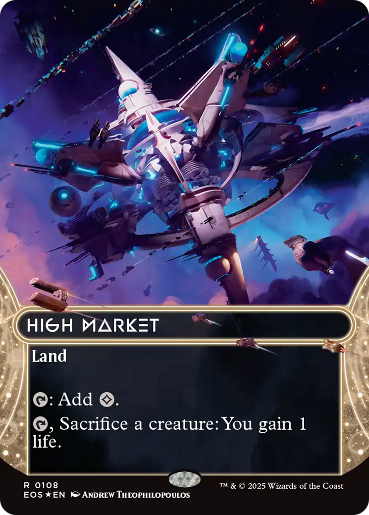 High Market (0108) (Borderless) (Galaxy Foil) [Edge of Eternities: Stellar Sights] | Tacoma Games