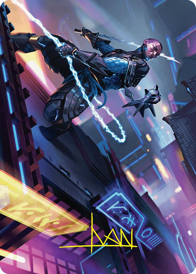 Kaito, Cunning Infiltrator Art Card (51/54) (Gold-Stamped Signature) [Foundations Art Series] | Tacoma Games