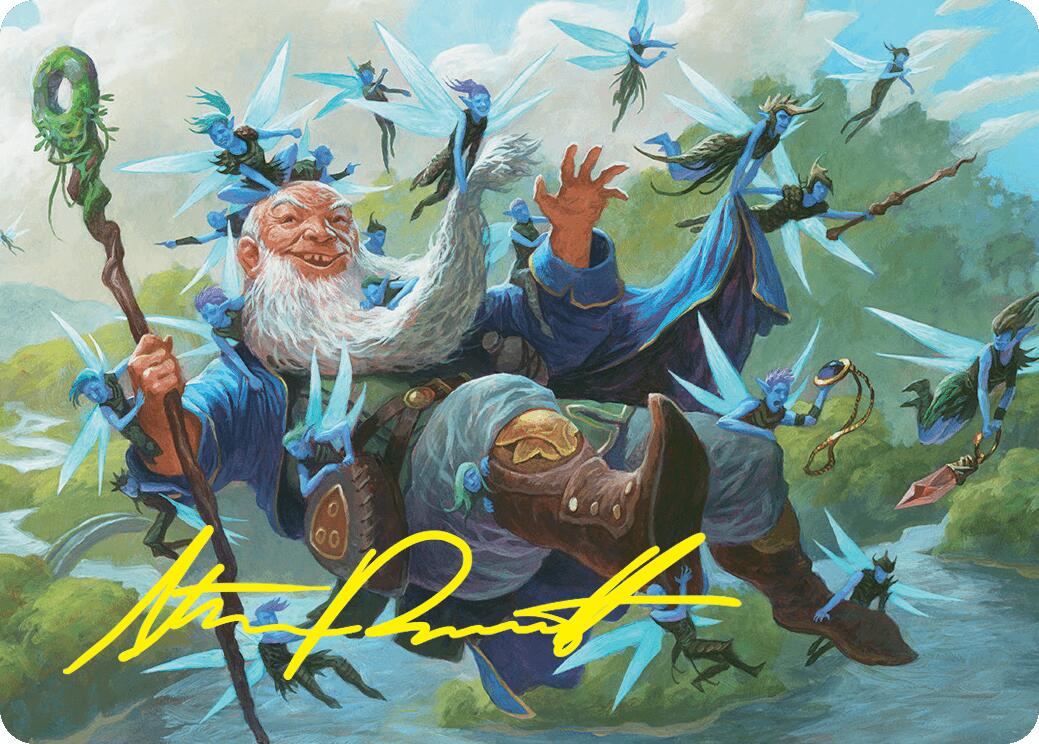 Mischievous Mystic Art Card (7/54) (Gold-Stamped Signature) [Foundations Art Series] | Tacoma Games