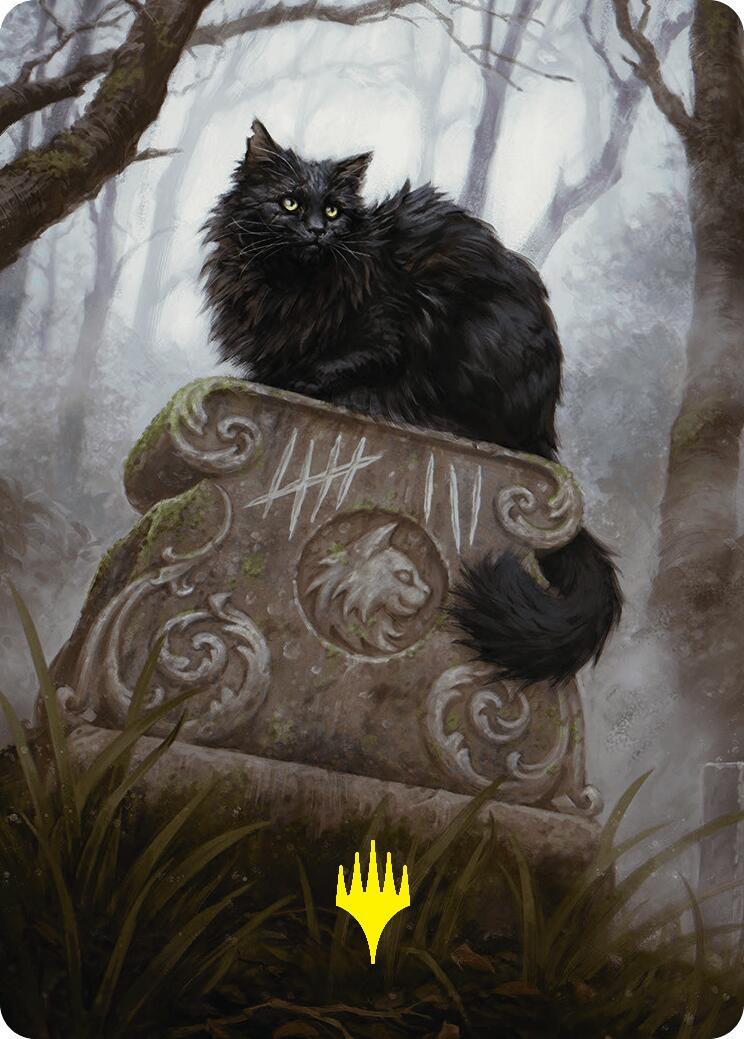 Nine-Lives Familiar 2 Art Card (36/54) (Gold-Stamped Planeswalker Symbol) [Foundations Art Series] | Tacoma Games