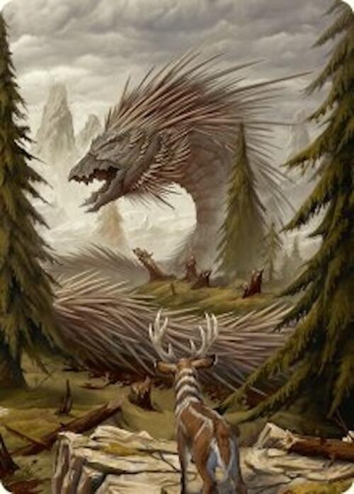 Quilled Greatwurm Art Card (44/54) [Foundations Art Series] | Tacoma Games