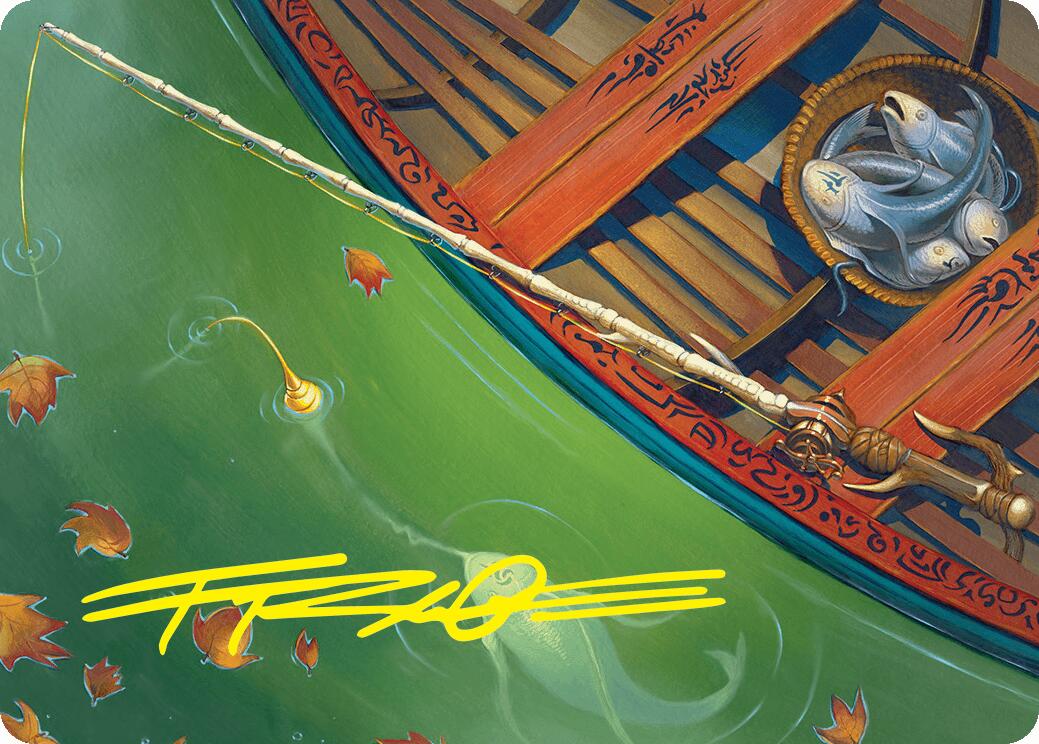 Fishing Pole Art Card (18/54) (Gold-Stamped Signature) [Foundations Art Series] | Tacoma Games