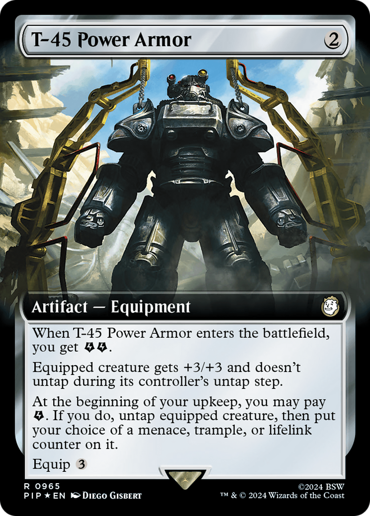 T-45 Power Armor (Extended Art) (Surge Foil) [Fallout] | Tacoma Games