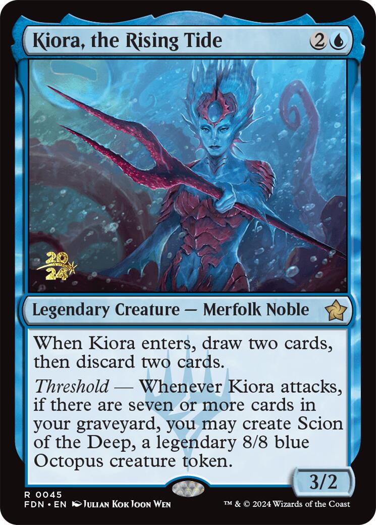 Kiora, the Rising Tide [Foundations Prerelease Promos] | Tacoma Games