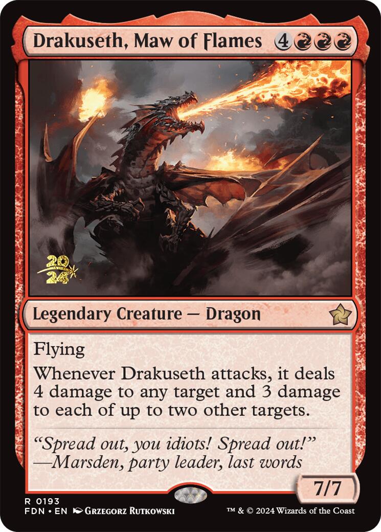 Drakuseth, Maw of Flames [Foundations Prerelease Promos] | Tacoma Games