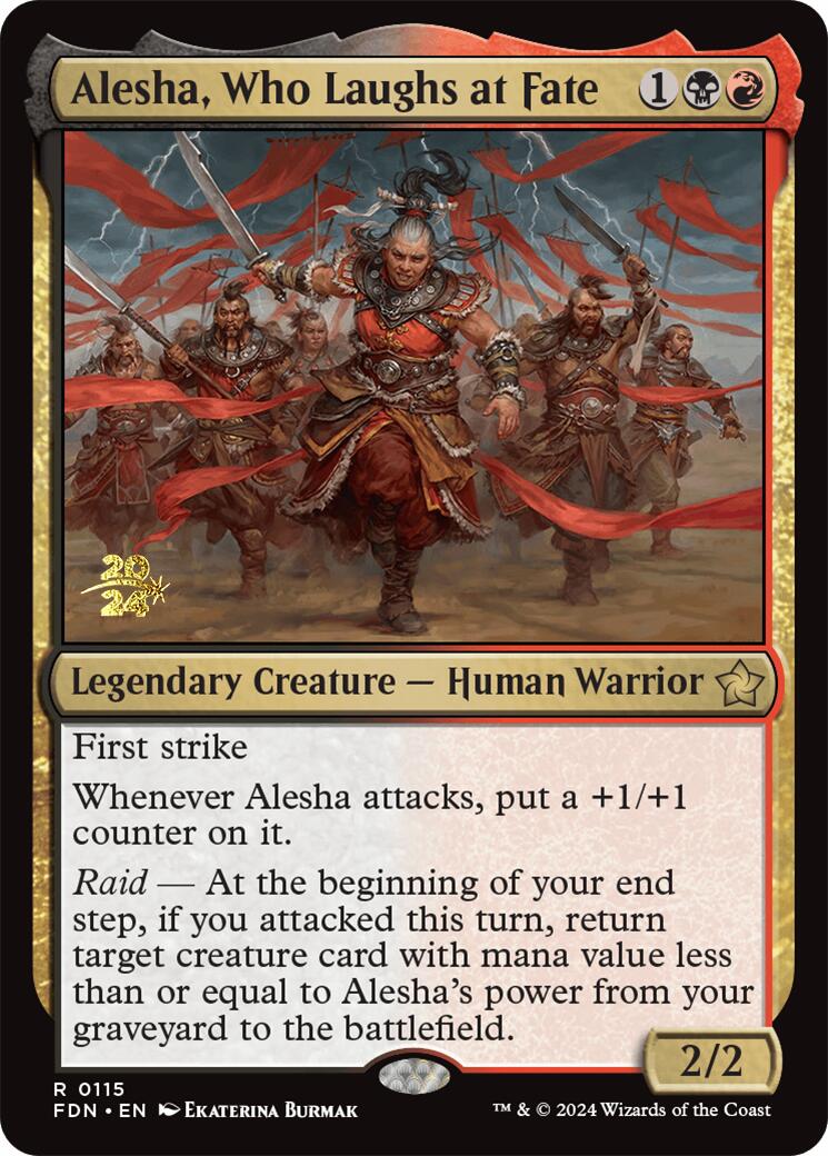 Alesha, Who Laughs at Fate [Foundations Prerelease Promos] | Tacoma Games