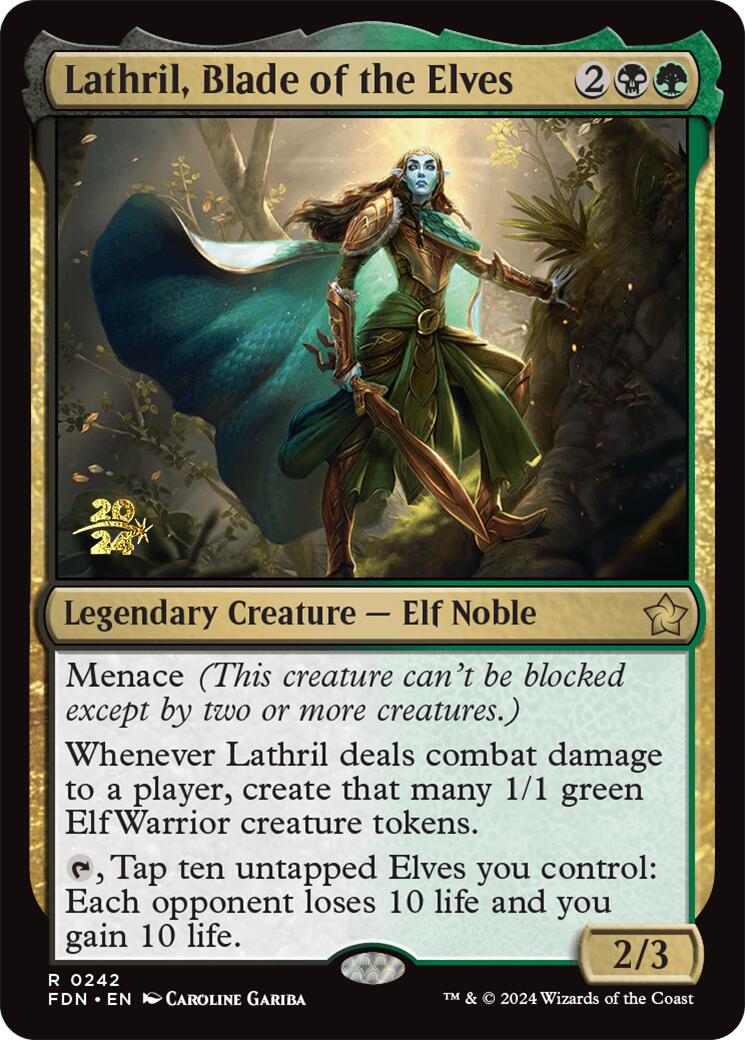 Lathril, Blade of the Elves [Foundations Prerelease Promos] | Tacoma Games