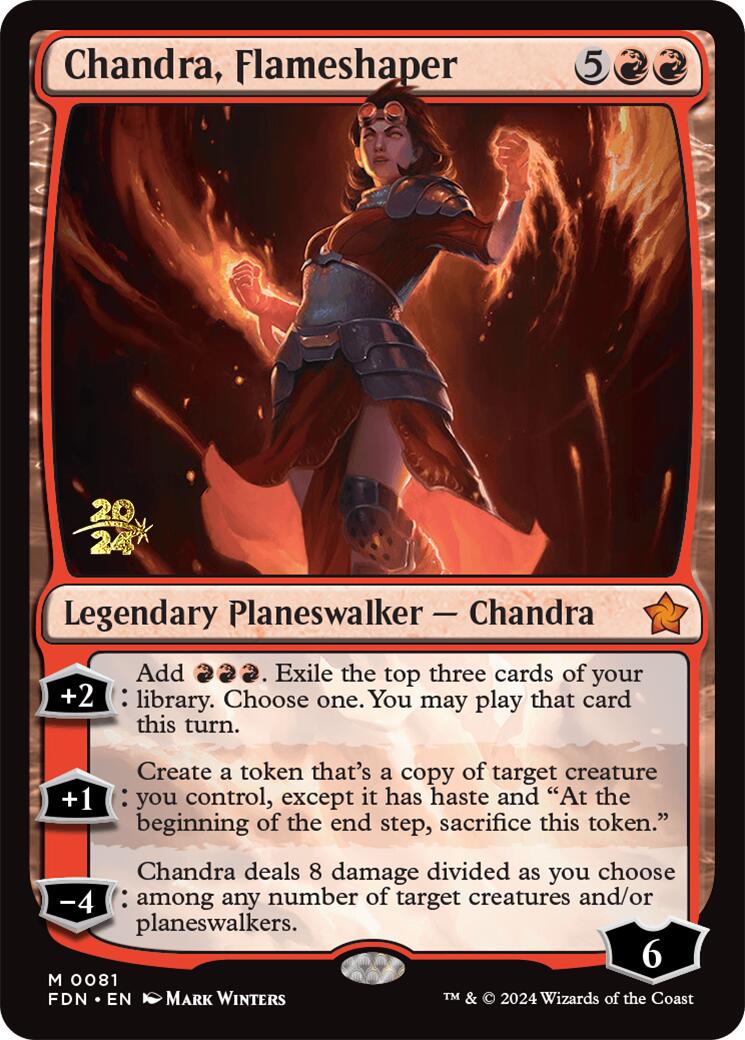 Chandra, Flameshaper [Foundations Prerelease Promos] | Tacoma Games