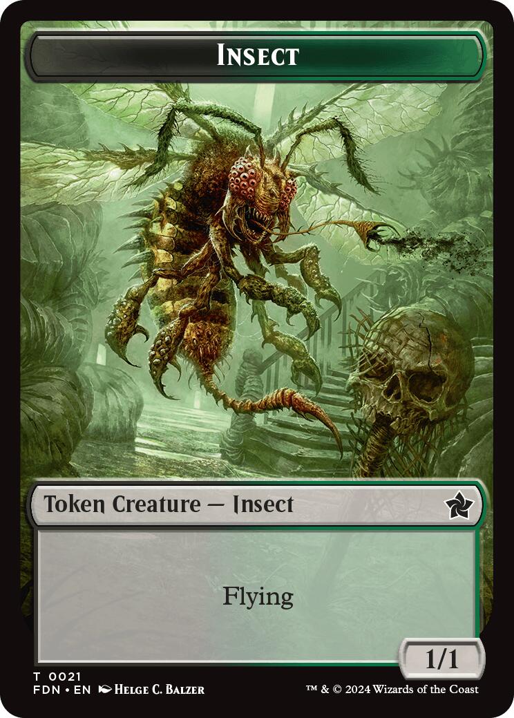 Goblin // Insect Doubled-Sided Token [Foundations Tokens] | Tacoma Games