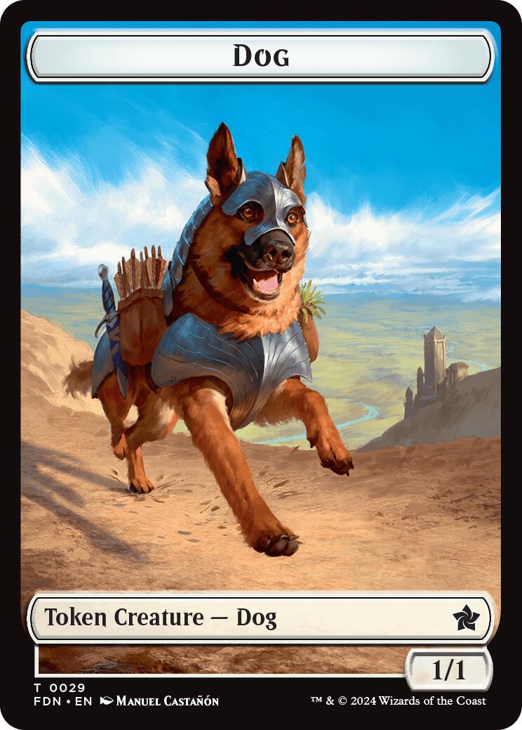 Dog // Beast (0033) Double-Sided Token [Foundations Tokens] | Tacoma Games