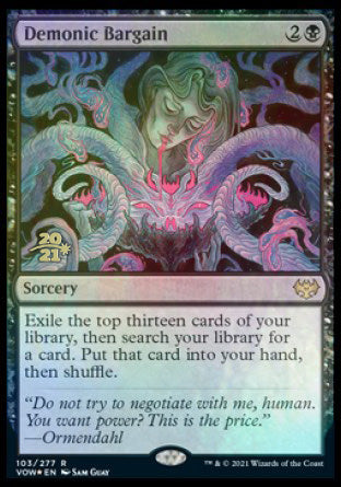 Demonic Bargain [Innistrad: Crimson Vow Prerelease Promos] | Tacoma Games