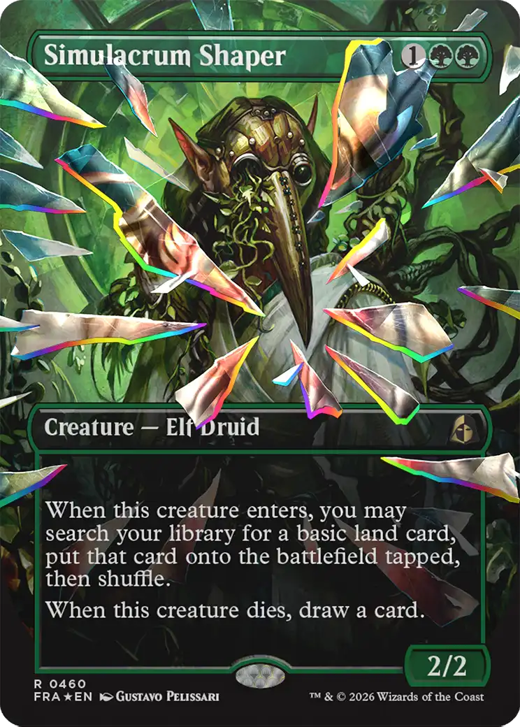 Simulacrum Shaper (Borderless) (Facet Foil) [Reality Fracture] | Tacoma Games