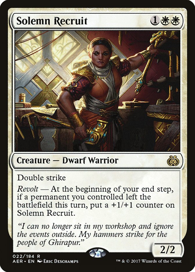 Solemn Recruit [Aether Revolt] | Tacoma Games