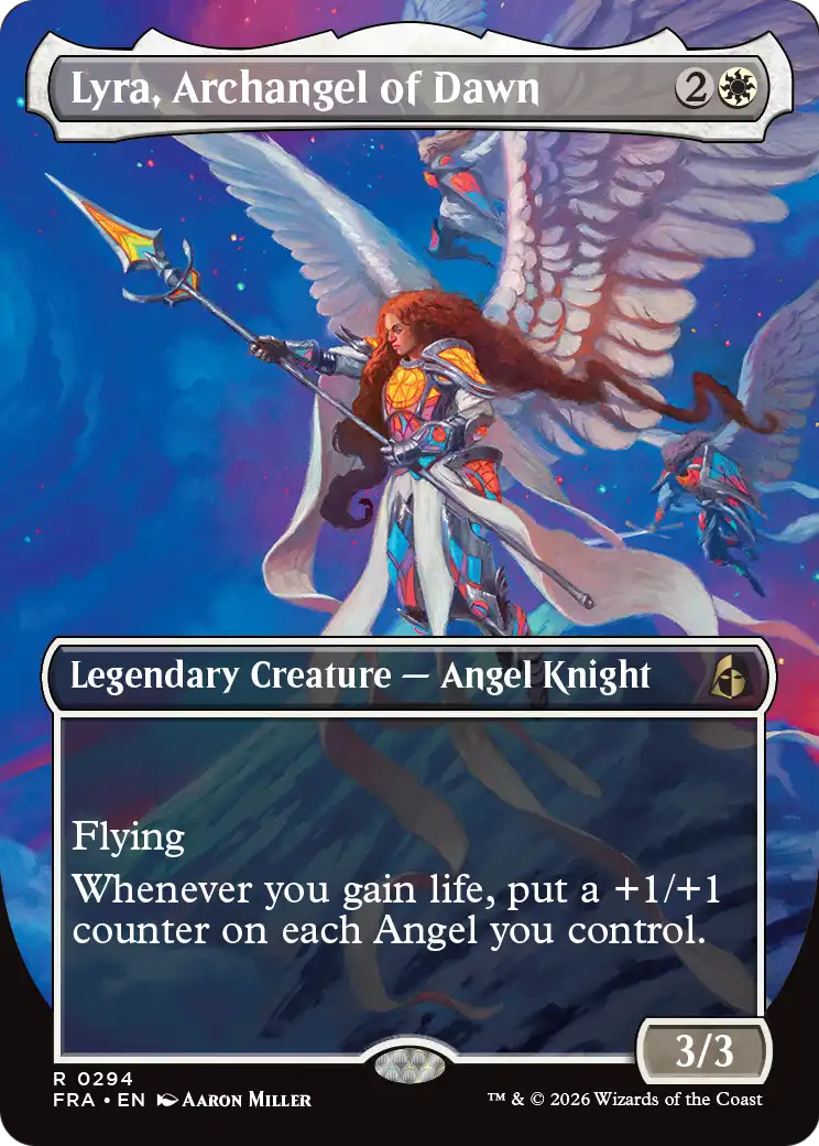 Lyra, Archangel of Dawn (Borderless) [Reality Fracture] | Tacoma Games