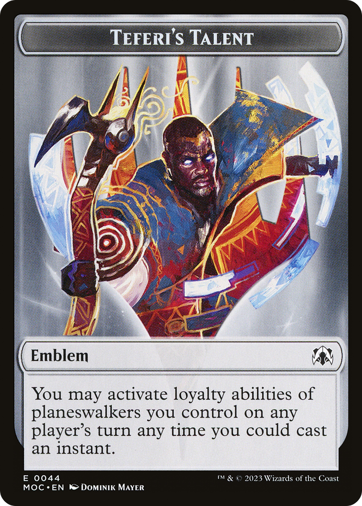 Elemental (02) // Teferi's Talent Emblem Double-Sided Token [March of the Machine Commander Tokens] | Tacoma Games