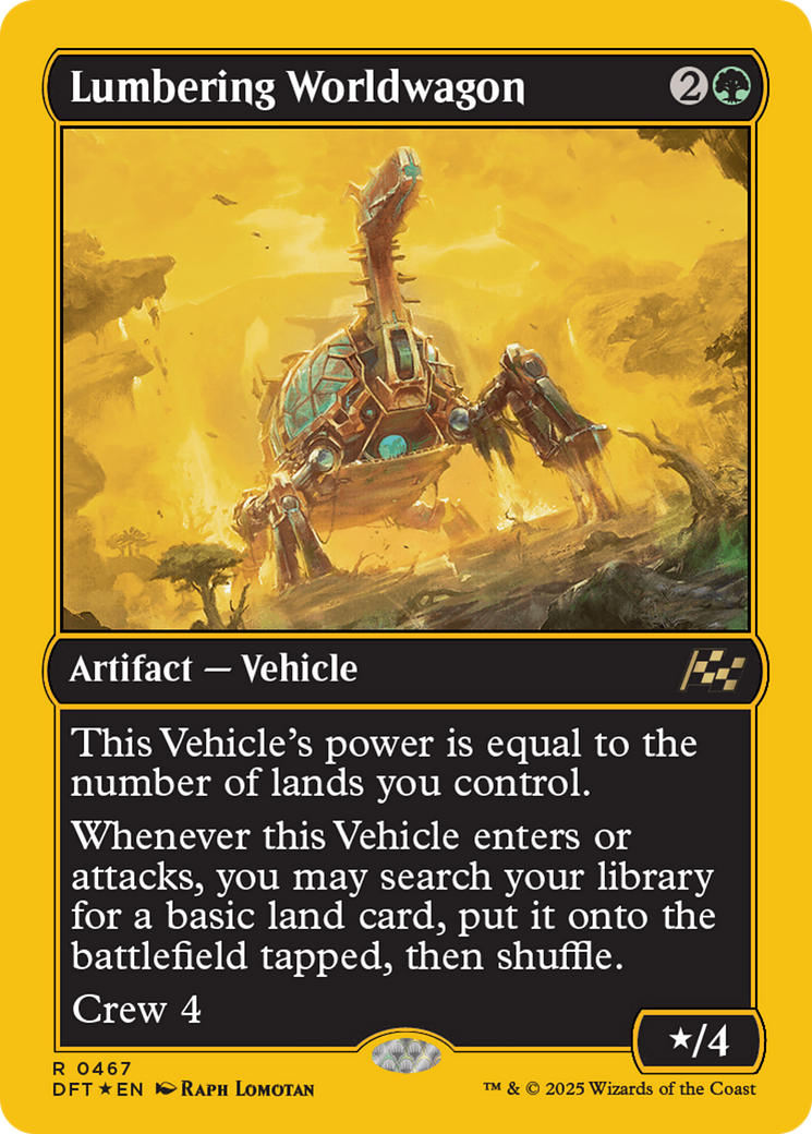 Lumbering Worldwagon (First-Place Foil) [Aetherdrift] | Tacoma Games