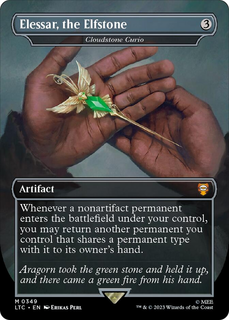 Elessar, the Elfstone - Cloudstone Curio (Borderless) (Surge Foil) [The Lord of the Rings: Tales of Middle-Earth Commander] | Tacoma Games