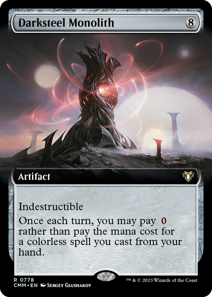 Darksteel Monolith (Extended Art) [Commander Masters] | Tacoma Games