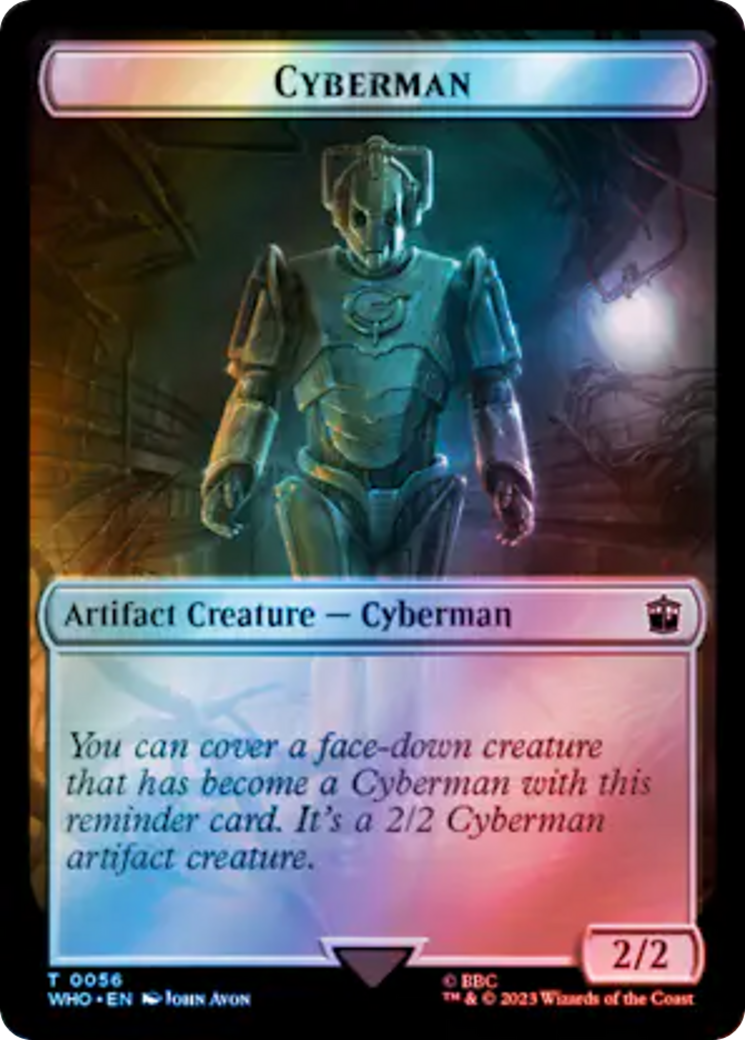 Human Rogue // Cyberman Double-Sided Token (Surge Foil) [Doctor Who Tokens] | Tacoma Games