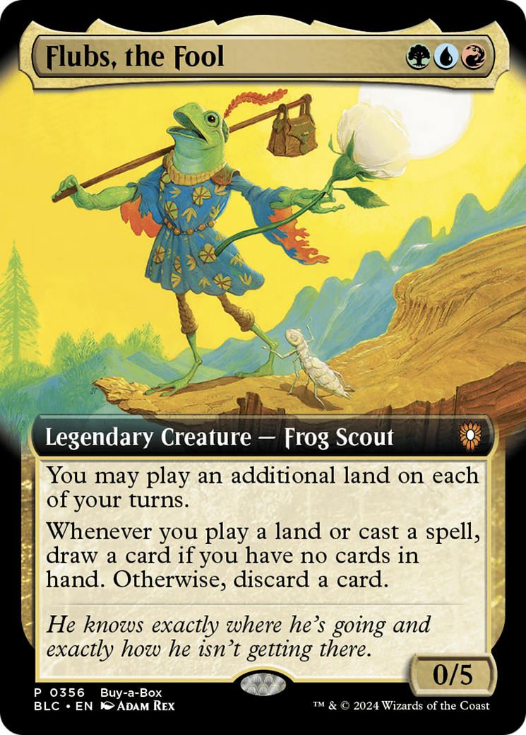 Flubs, the Fool (Buy-A-Box) (Extended Art) [Bloomburrow Promos] | Tacoma Games