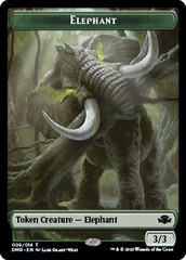 Elephant // Saproling Double-Sided Token [Dominaria Remastered Tokens] | Tacoma Games