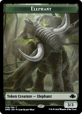 Elephant // Construct Double-Sided Token [Dominaria Remastered Tokens] | Tacoma Games