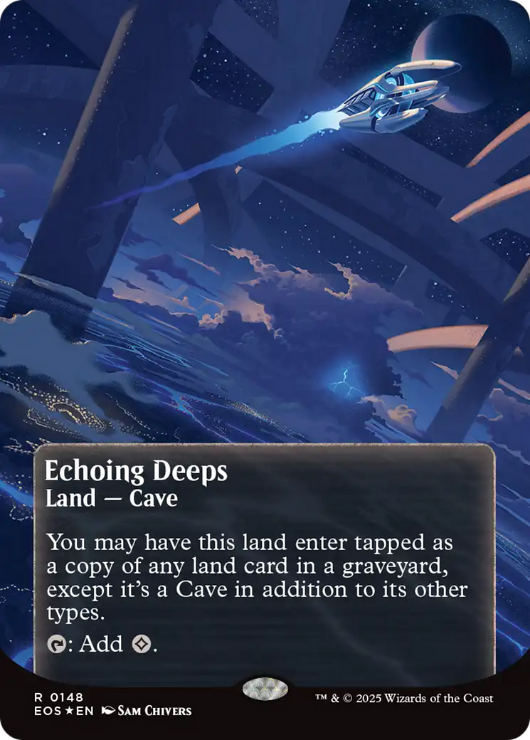 Echoing Deeps (0148) (Borderless) (Galaxy Foil) [Edge of Eternities: Stellar Sights] | Tacoma Games