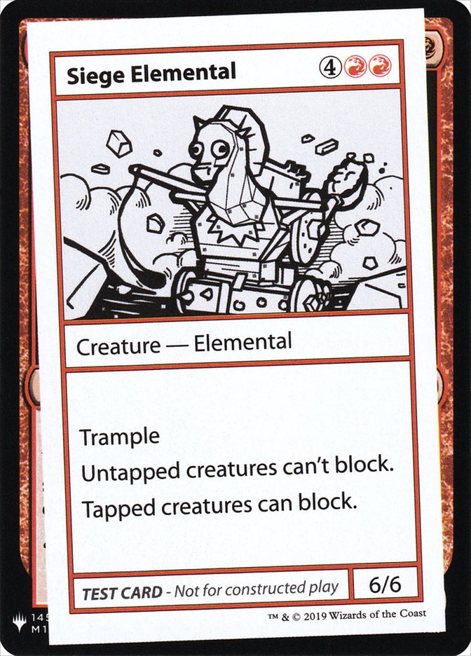 Siege Elemental [Mystery Booster Playtest Cards] | Tacoma Games